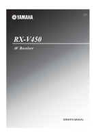 Yamaha RXV-450 - Owners Manual 